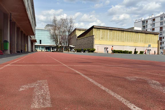 Cour du Collège Jules Vallès - Avril 2021